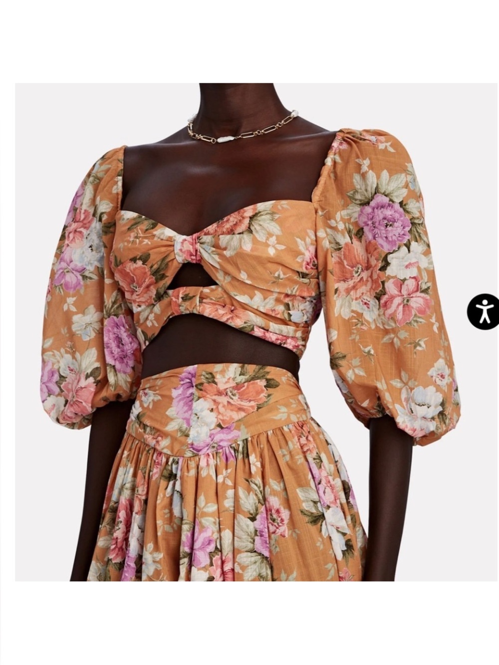Zimmermann‎ Pattie Floral Cotton Set (Top & Skirt), Size 0 / XS - Picture 2 of 8